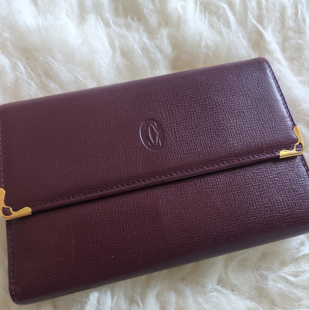 Cartier Embossed Leather Logo wallet